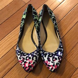 Nine West rainbow leopard print flats